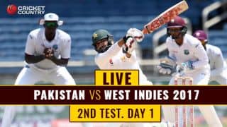 Live Cricket Score, Pakistan vs West Indies, 2nd Test, Day 1: Stumps